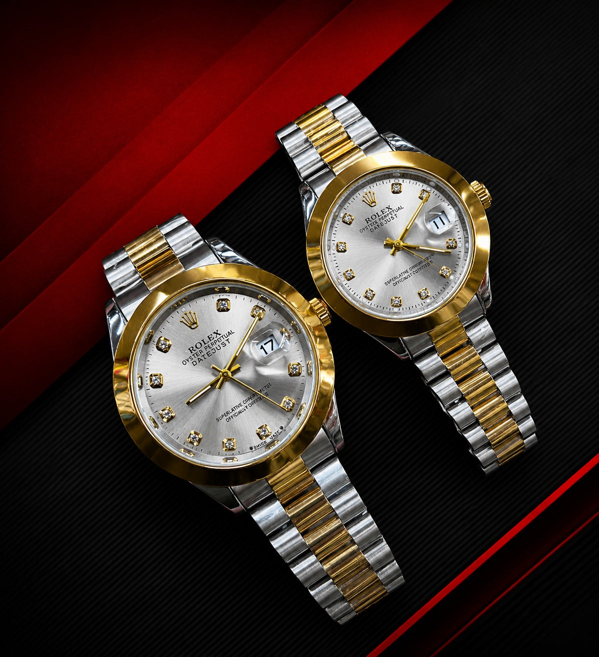 COUPLE WATCH Luxury Two-Tone Stainless Steel Watch