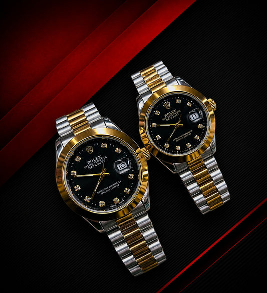 COUPLE WATCH Luxury Two-Tone Stainless Steel Watch