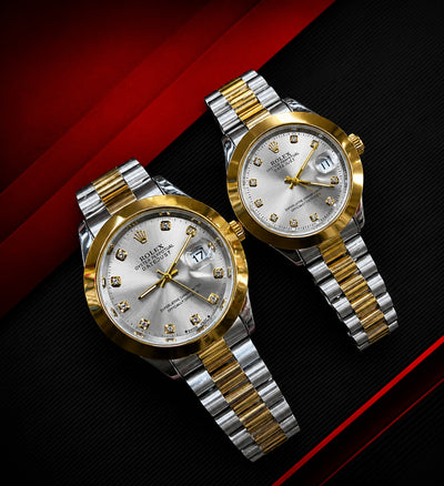 COUPLE WATCH Luxury Two-Tone Stainless Steel Watch